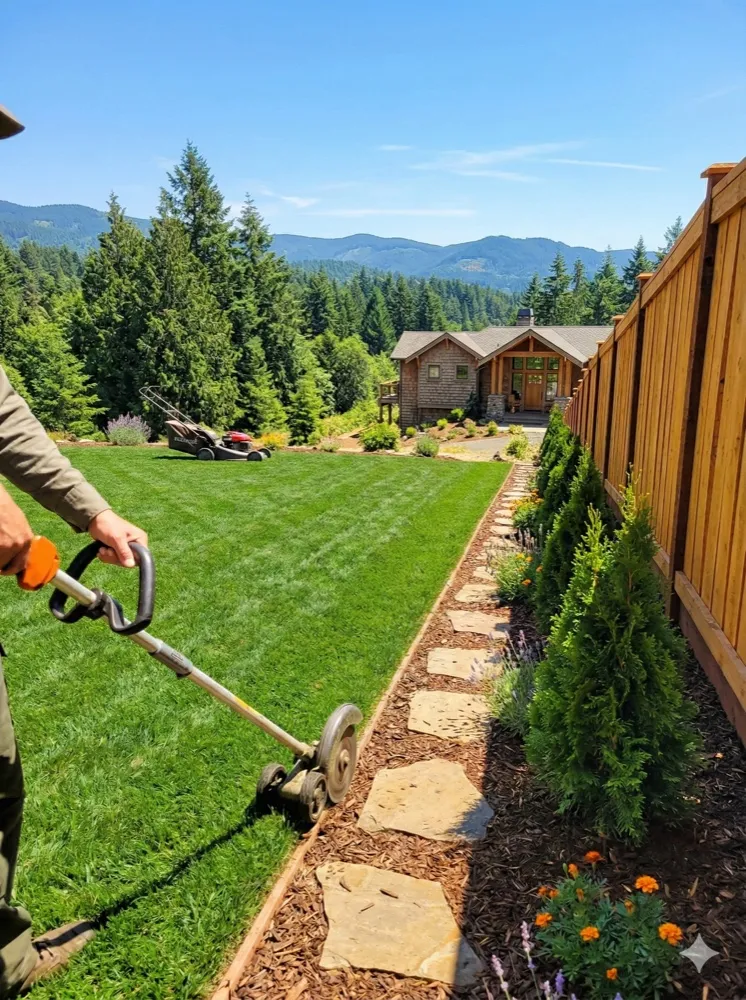 Professional lawn maintenance service in Washington